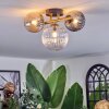 Chehalis ceiling light, globe light gold, black, 3-light sources