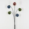 Gastor globe light, floor lamp blue, green, coppery, 5-light sources