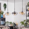 Mertola hanging light, pendant light black, 3-light sources