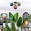 Chehalis ceiling light, globe light gold, black, 3-light sources