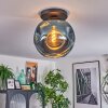 Ripoll ceiling light, globe light blue, 1-light source