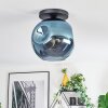 Ripoll ceiling light, globe light blue, 1-light source