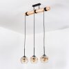 Ripoll hanging light, globe light, pendant light Ecru, black, 3-light sources