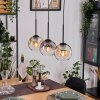Ripoll hanging light, globe light, pendant light Ecru, black, 3-light sources