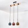 Ripoll hanging light, globe light, pendant light Ecru, black, 3-light sources