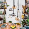 Apedo hanging light, pendant light Amber, clear, Smoke-coloured, 6-light sources