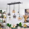 Apedo hanging light, pendant light Amber, clear, Smoke-coloured, 6-light sources