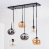 Apedo hanging light, pendant light Amber, clear, Smoke-coloured, 6-light sources