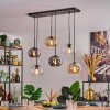 Apedo hanging light, pendant light Amber, clear, Smoke-coloured, 6-light sources