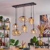 Apedo hanging light, pendant light Amber, clear, 6-light sources