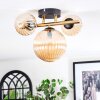 Chehalis ceiling light, globe light gold, black, 3-light sources