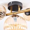 Chehalis ceiling light, globe light gold, black, 3-light sources