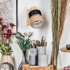 Fallhagen wall light, wall spotlight chrome, Light wood, 1-light source