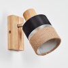 Fallhagen wall light, wall spotlight chrome, Light wood, 1-light source