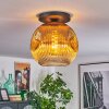 Ripoll ceiling light, globe light gold, clear, 1-light source