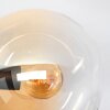 Gastor ceiling light, globe light Amber, clear, Smoke-coloured, 3-light sources