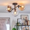 Gastor ceiling light, globe light Amber, clear, Smoke-coloured, 3-light sources