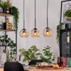 Ripoll hanging light, globe light, pendant light Ecru, black, 3-light sources
