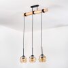Ripoll hanging light, globe light, pendant light Ecru, black, 3-light sources