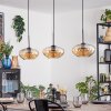 Mertola hanging light, pendant light black, 3-light sources
