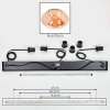 Mertola hanging light, pendant light black, 3-light sources
