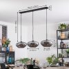 Mertola hanging light, pendant light black, 3-light sources