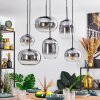 Apedo hanging light, pendant light clear, Smoke-coloured, 6-light sources