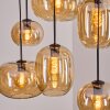Apedo hanging light, pendant light Amber, 6-light sources