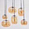 Apedo hanging light, pendant light Amber, 6-light sources