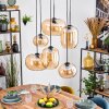 Apedo hanging light, pendant light Amber, 6-light sources