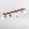 Fallhagen ceiling light, ceiling spotlight chrome, Dark wood, 4-light sources