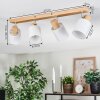 Fallhagen ceiling light, ceiling spotlight chrome, Light wood, 4-light sources