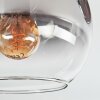 Koyoto ceiling light, globe light Amber, clear, Smoke-coloured, 3-light sources