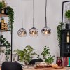 Ripoll hanging light, globe light, pendant light Ecru, black, 3-light sources
