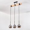 Ripoll hanging light, globe light, pendant light Ecru, black, 3-light sources