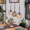 Ripoll hanging light, globe light, pendant light Ecru, black, 3-light sources