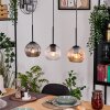 Ripoll hanging light, globe light, pendant light Ecru, black, 3-light sources