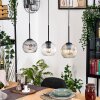 Ripoll hanging light, globe light, pendant light Ecru, black, 3-light sources