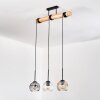 Ripoll hanging light, globe light, pendant light Ecru, black, 3-light sources