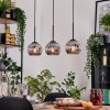 Ripoll hanging light, globe light, pendant light Ecru, black, 3-light sources