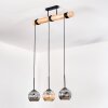 Ripoll hanging light, globe light, pendant light Ecru, black, 3-light sources