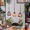 Ripoll hanging light, globe light, pendant light Ecru, black, 3-light sources