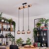 Ripoll hanging light, globe light, pendant light Ecru, black, 3-light sources