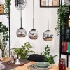 Ripoll hanging light, globe light, pendant light Ecru, black, 3-light sources