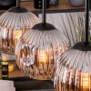 Ripoll hanging light, globe light, pendant light Ecru, black, 3-light sources