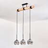 Ripoll hanging light, globe light, pendant light Ecru, black, 3-light sources
