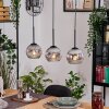 Ripoll hanging light, globe light, pendant light Ecru, black, 3-light sources