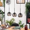 Koyoto hanging light, globe light, pendant light Ecru, black, 3-light sources