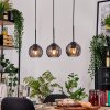 Koyoto hanging light, globe light, pendant light Ecru, black, 3-light sources