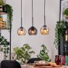 Koyoto hanging light, globe light, pendant light Ecru, black, 3-light sources